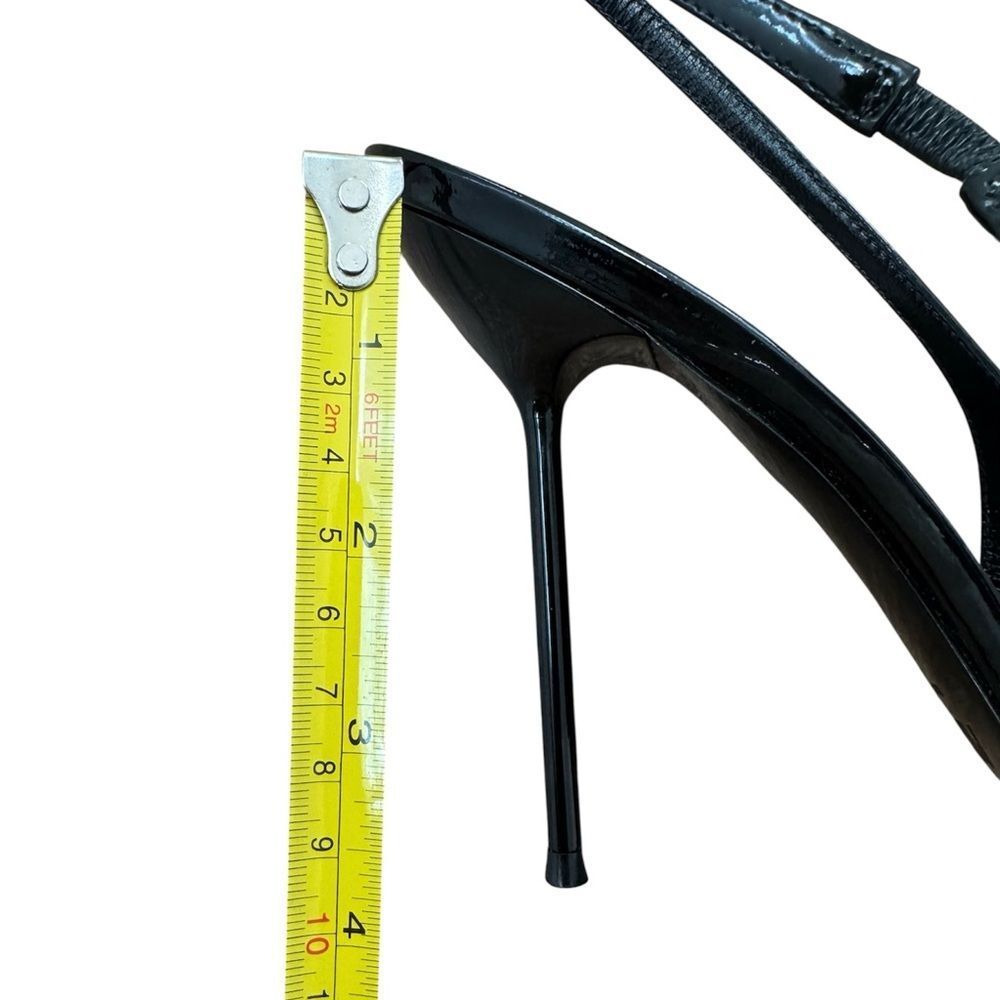 Paris Texas Sleek Black Slingback Heels - Picture 6 of 14